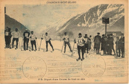 74 - CHAMONIX - Sports D'hiver - Départ Course De Fond En Skis - CPA 87-B - éd. Aug. COUTTET - Chamonix-Mont-Blanc