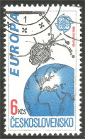EU91-7 EUROPA-CEPT 1991 Tchecoslovaquie Espace Space Communication Satellite - 1990