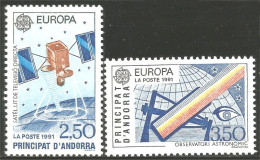 EU91-1 EUROPA-CEPT 1991 Andorre Espace Space Communication Satellite MNH ** Neuf SC - 1990