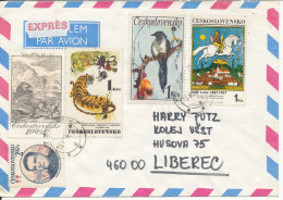 Czechoslovakia Express Air Mail Cover 13-5-1975 Topic Stamps - Brieven En Documenten