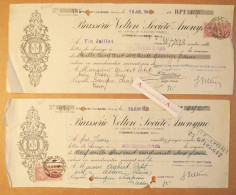 ● Brasserie VELTEN Saint Rambert L'Ile Barbe Lyon - Lot De 2 Lettres De Change 1942 > Aubert Hotel Usson En Forez Rhône - Letras De Cambio