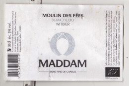 Etiquettes De Bière Artisanale " MADDAM Moulin Des Fées " Brasserie De Chablis 89800 (3291)_Eb447 - Bière