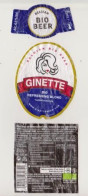 Étiquettes De Bière Belge Bio  " GINETTE "  (517)_eb291 - Bière