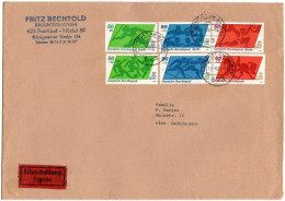 GERMANY - BIG COVER - EXPRESS - Letter 1980 Frankfurt,sport - Covers & Documents