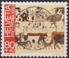 1993 Schweiz Pro Patria, Volkskunst, Poya, Alpaufzug, ⵙ Zum:CH B241, Mi:CH 1504, Yt: CH 1432 - Used Stamps