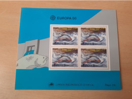 TIMBRES  PORTUGAL  BLOC  FEUILLET  EUROPA   1986   N  51    NEUFS  LUXE** - 1986