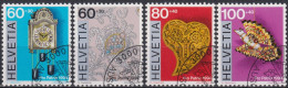 1994 Schweiz Pro Patria, Volkskunst ⵙ Zum:CH B243-B246, Mi:CH 1527-1530, Yt: CH 1455-1458 - Oblitérés