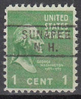 USA LOCAL Precancel/Vorausentwertung/Preo From NEW HAMPSHIRE - Sunapee - Type 729 - Préoblitérés