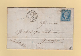 Algerie BB Marseille - Boite Bateau - 1858 - Lettre Ecrite à Alger - 1849-1876: Periodo Clásico