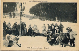 74 -  CHAMONIX - Sports D'hiver - Course De Luges (départ) CPA 98-B - éd. Aug. COUTTET - Chamonix-Mont-Blanc