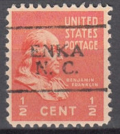 USA LOCAL Precancel/Vorausentwertung/Preo From NORTH CAROLINA - Enka - Type 701 - Contenitore Per Francobolli