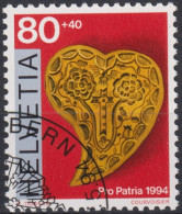1994 Schweiz Pro Patria, Volkskunst Gebäckmodell Für "Kräpfli" ⵙ Zum:CH B245, Mi:CH 1529, Yt: CH 1457 - Usati