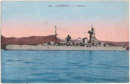 CPA BATEAUX. BATEAU DE GUERRE  -  "ALGÉRIE"  -  CROISEUR - Guerre