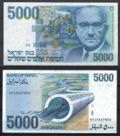 ISRAEL BANKNOTE 5000 SHEQEL PRES. HERZOG, 1984, UNC - Israele