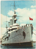 CPSM BATEAUX DE GUERRE. LE CROISEUR "AURORE" AU MOUILLAGE ÉTERNEL. LÉNINGRAD - Warships