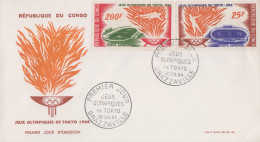 Enveloppe  FDC   1er  Jour    CONGO    Jeux  Olympiques  TOKYO   1964 - Estate 1964: Tokio