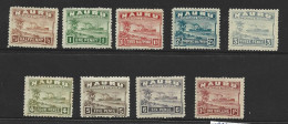 Nauru 1924 - 1948 Freighter Ship Definitives Greyish Paper First Printing 10 Values To 1 Shilling FM - Nauru