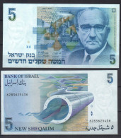 ISRAEL BANKNOTE 5 NEW SHEQEL PRES. HERZOG, 1985, UNC - Israel