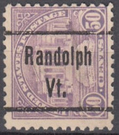 USA LOCAL Precancel/Vorausentwertung/Preo From VERMONT - Randolph - Type L-4 E - Kisten Für Briefmarken