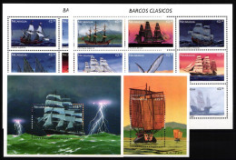 Nicaragua 3712-3729 Und Block 254 Und 255 Postfrisch Segelschiffe #JH826 - Nicaragua