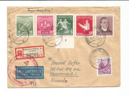 East Germany Schwarzenberg To Vancouver BC Canada Registered...........................................dr1 - Storia Postale