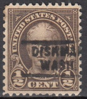 USA LOCAL Precancel/Vorausentwertung/Preo From WASHINGTON - Dishman - Type 729 - Boites A Timbres