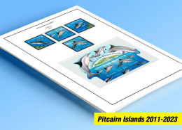 COLOR PRINTED PITCAIRN ISLANDS 2011-2023 STAMP ALBUM PAGES (41 Illustrated Pages) >> FEUILLES ALBUM+++ - Pre-printed Pages