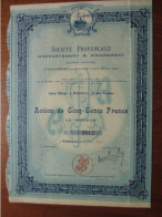 FRANCE - 13 - MARSEILLE 1923 - PROVENCALE D'AFFRETEMENT & D'ARMEMENT - ACTION DE 500 FRS - Sonstige & Ohne Zuordnung