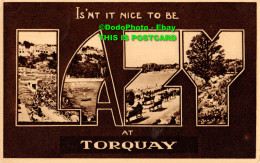 R449976 Isnt It Nice To Be Lazy At Torquay. Harvey Barton. 1955. Multi View - World