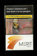 Tabacco Pacchetto Di Sigarette Italia - Merit 4 Gialla N.2 Da 20 Pezzi - Vuoto - Empty Cigarettes Boxes