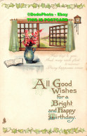 R450018 All Good Wishes For A Bright And Happy Birthday. Tuck. Birthday Series N - Wereld