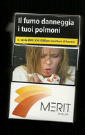 Tabacco Pacchetto Di Sigarette Italia - Merit 4 Gialla N.3 Da 20 Pezzi - Vuoto - Empty Cigarettes Boxes