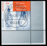 BRD BUND 2004 Nr 2395 Zentrisch Gestempelt ECKE-URE X3C8906 - Used Stamps