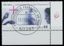 BRD BUND 2003 Nr 2372 Zentrisch Gestempelt ECKE-URE X3C8A32 - Used Stamps