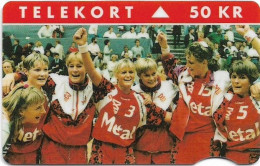 Denmark - KTAS - Women's Handball - TDKS032 - 09.1994, 50kr, 3.000ex, Used - Danimarca