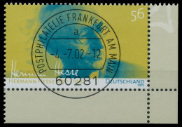 BRD BUND 2002 Nr 2270 Zentrisch Gestempelt ECKE-URE X3CCF76 - Gebraucht