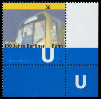 BRD BUND 2002 Nr 2242 Postfrisch ECKE-URE X3CD226 - Neufs