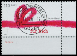 BRD BUND 2001 Nr 2223 Zentrisch Gestempelt ECKE-URE X3CD342 - Oblitérés