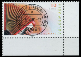 BRD BUND 2001 Nr 2180 Zentrisch Gestempelt ECKE-URE X3CD51A - Oblitérés
