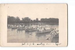 GRENOBLE - Carte Photo - 1917 - Ecole De Ponts - Mouillage D'ancre En Ligne - état - Grenoble