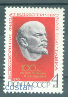 1970 LENIN,Birth Centenary,Russia,3738,MNH - Nuovi