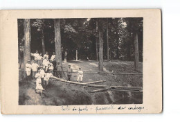 GRENOBLE - Carte Photo - 1917 - Ecole De Ponts - Passerelle De Cordages - état - Grenoble