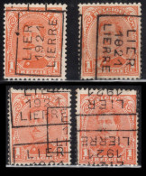 Preo's (135) "LIER 1921 LIERRE" OCVB 2645 A+B+C+D - Rollo De Sellos 1920-29