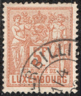 Luxembourg 1882 5 Fr Allegorie Perf 13½, 1 Value Cancelled - 1882 Alegorias