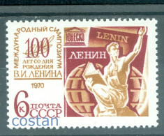 1970 UNESCO Symposium : LENIN,/Tampere And Sankt Petersburg,Russia,3743,MNH - Ongebruikt