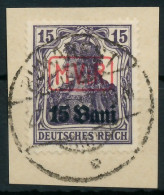 BES. 1WK D-MV RUMÄNIEN Nr 1 Zentrisch Gestempelt Briefstück X410DBA - Ocupación 1914 – 18