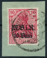 BES. 1WK D-MV RUMÄNIEN Nr 4a Zentrisch Gestempelt Briefstück X410DFE - Ocupación 1914 – 18