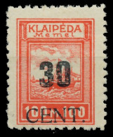 MEMEL 1923 Nr 196 Ungebraucht X411552 - Memelgebiet 1923