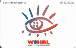 Germany - Wöhrl Mode - O 2413 - 11.1994, 12DM, 1.000ex, Used - O-Series : Séries Client