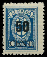 MEMEL 1923 Nr 197 Ungebraucht X41157A - Memelland 1923